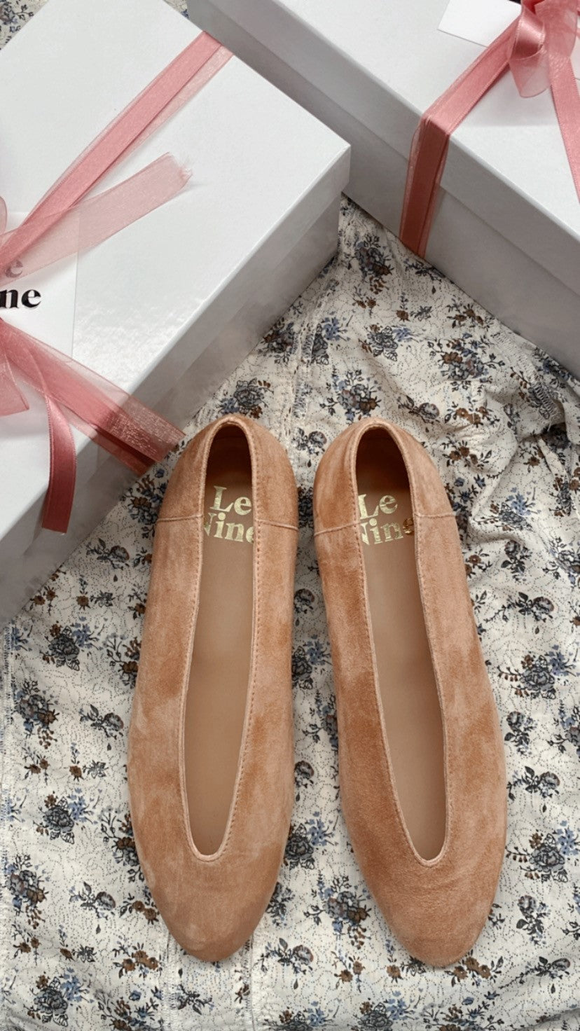 BALLERINA BEIGE CAMOSCIO