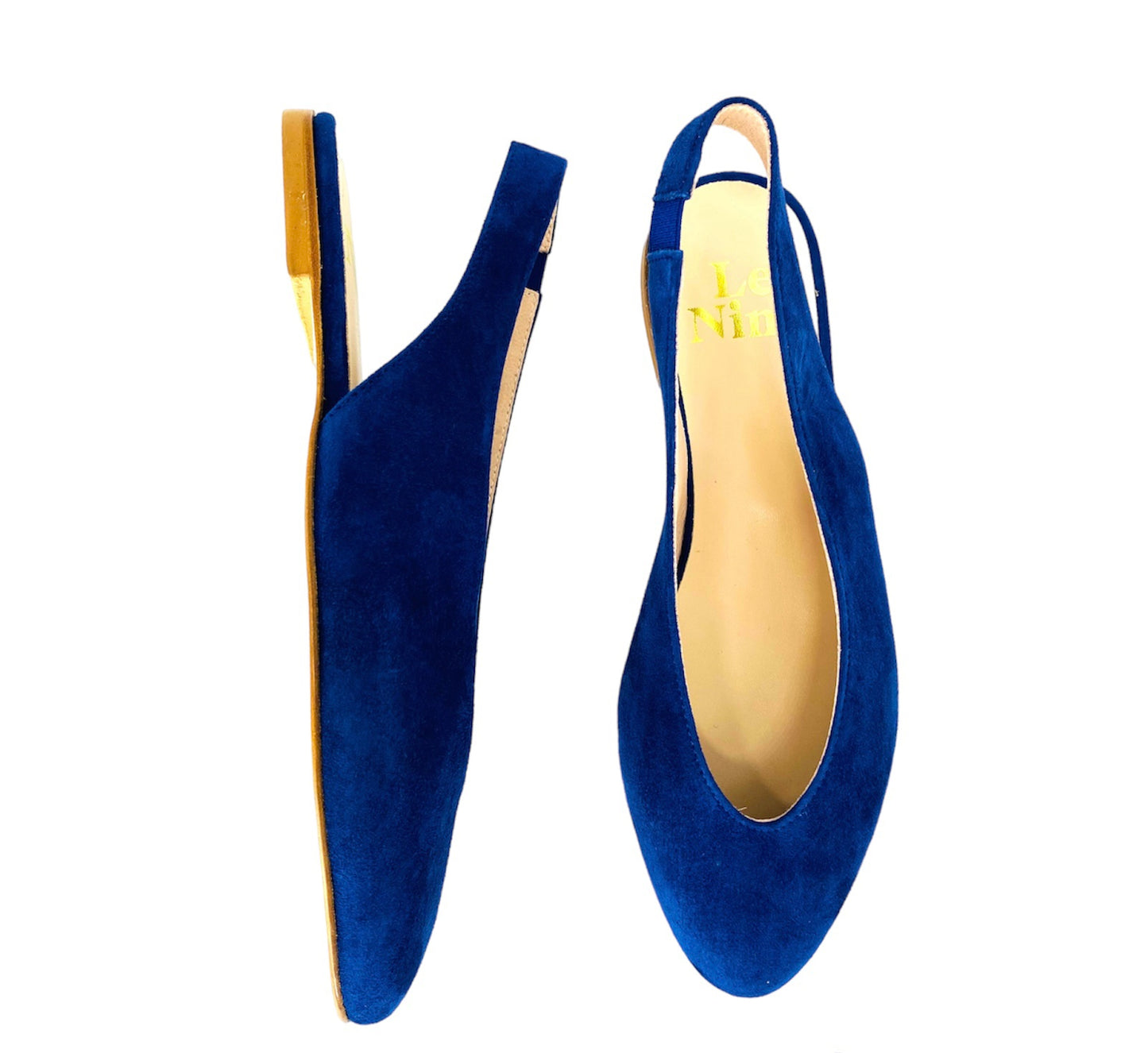 BALLERINA SLINGBACK BLU OCEANO CAMOSCIO