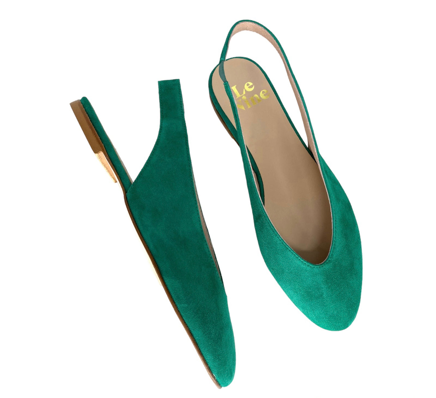 BALLERINA SLINGBACK SMERALDO CAMOSCIO